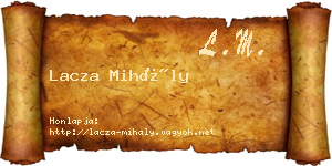 Lacza Mihály névjegykártya