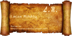 Lacza Mihály névjegykártya
