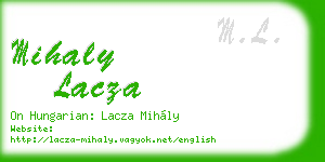 mihaly lacza business card